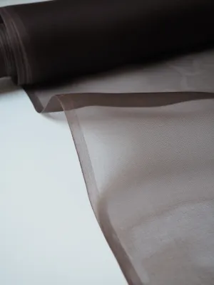 Brown Silk Organza