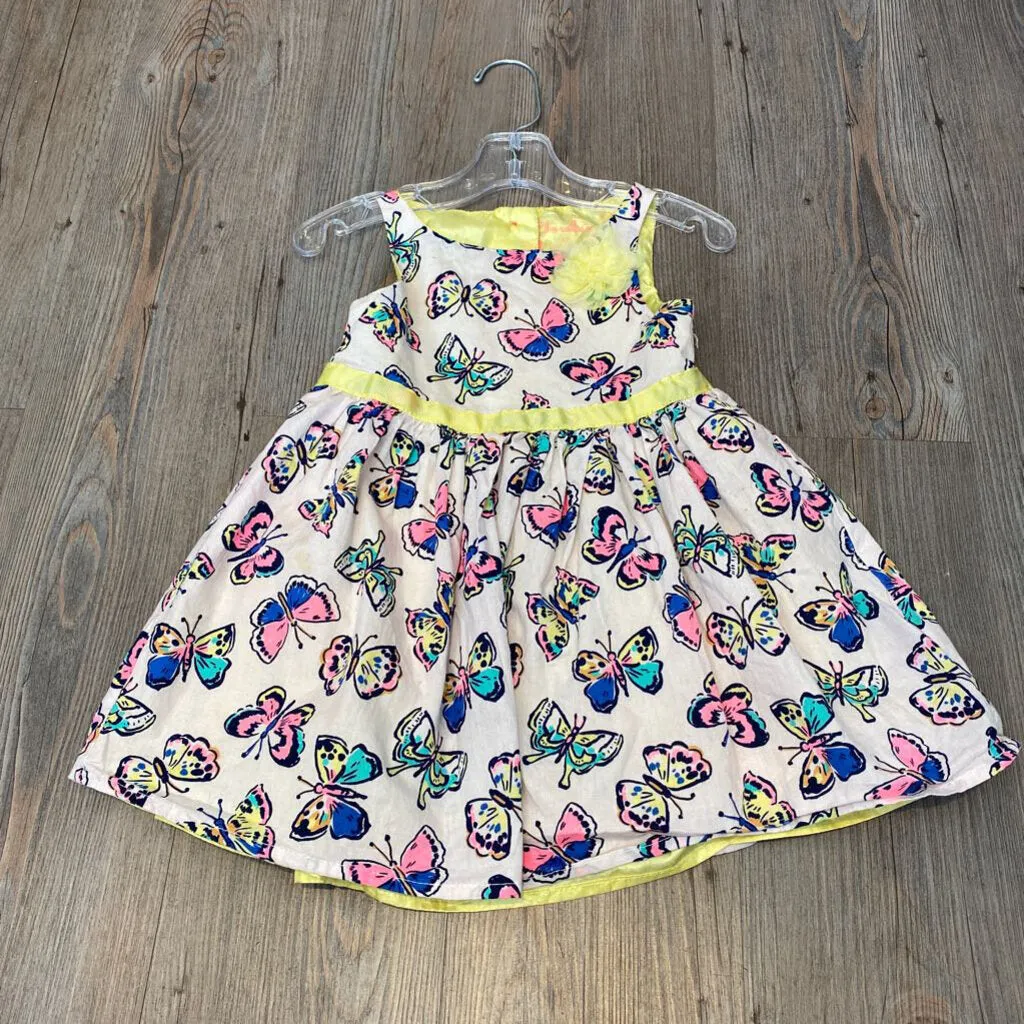 Cherokee White Butterfly Dress 2T