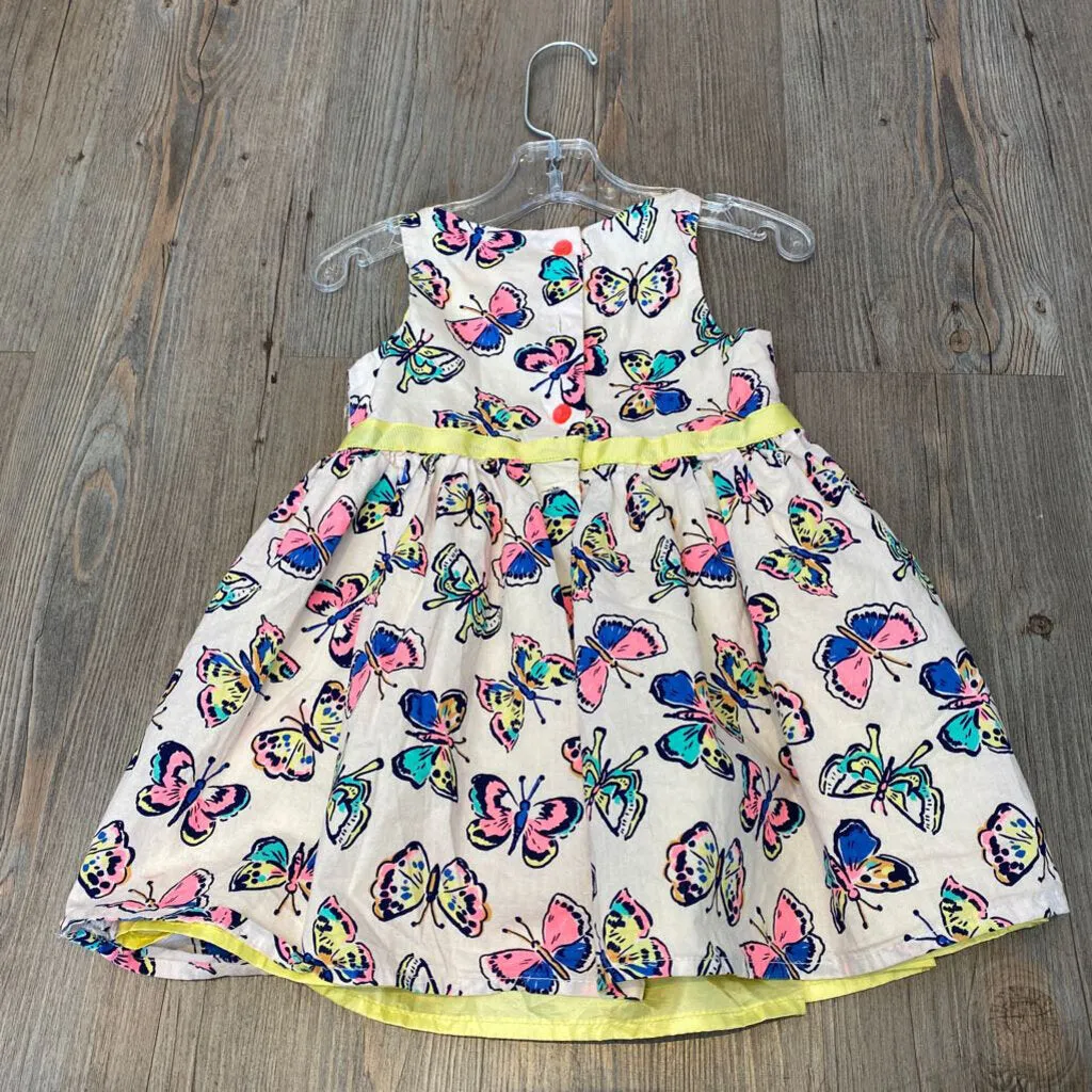Cherokee White Butterfly Dress 2T