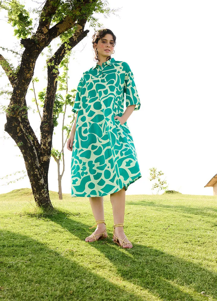 Deconstructed Green Orangemadame Dress