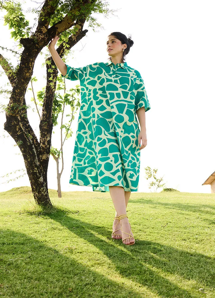 Deconstructed Green Orangemadame Dress