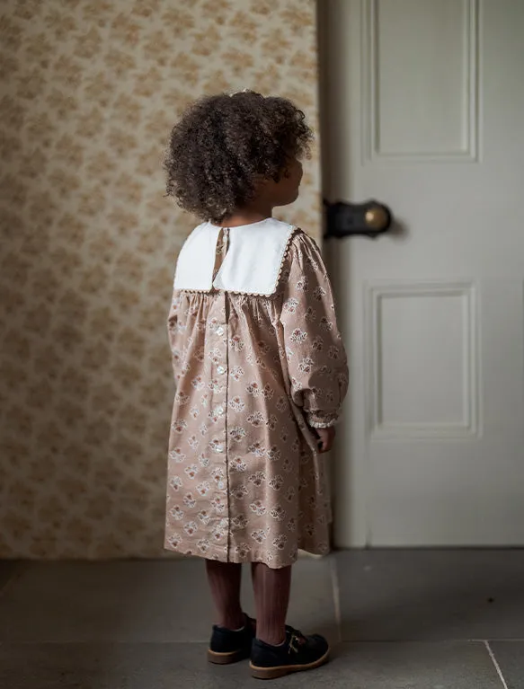 Della Dress in Hollyhock Floral