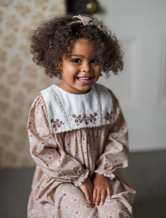Della Dress in Hollyhock Floral