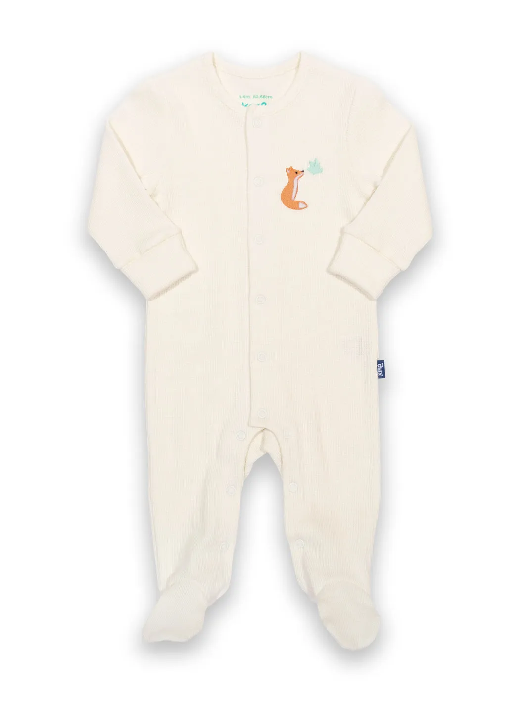 Fox and dove waffle sleepsuit