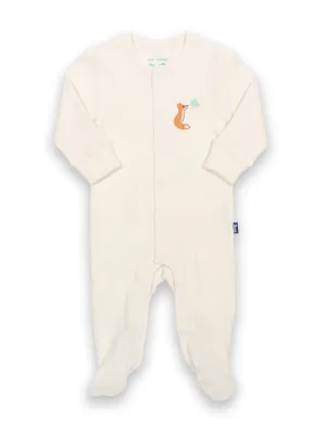 Fox and dove waffle sleepsuit