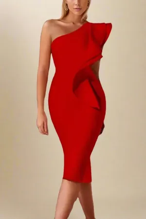 Hayley Bodycon Dress - Lipstick Red