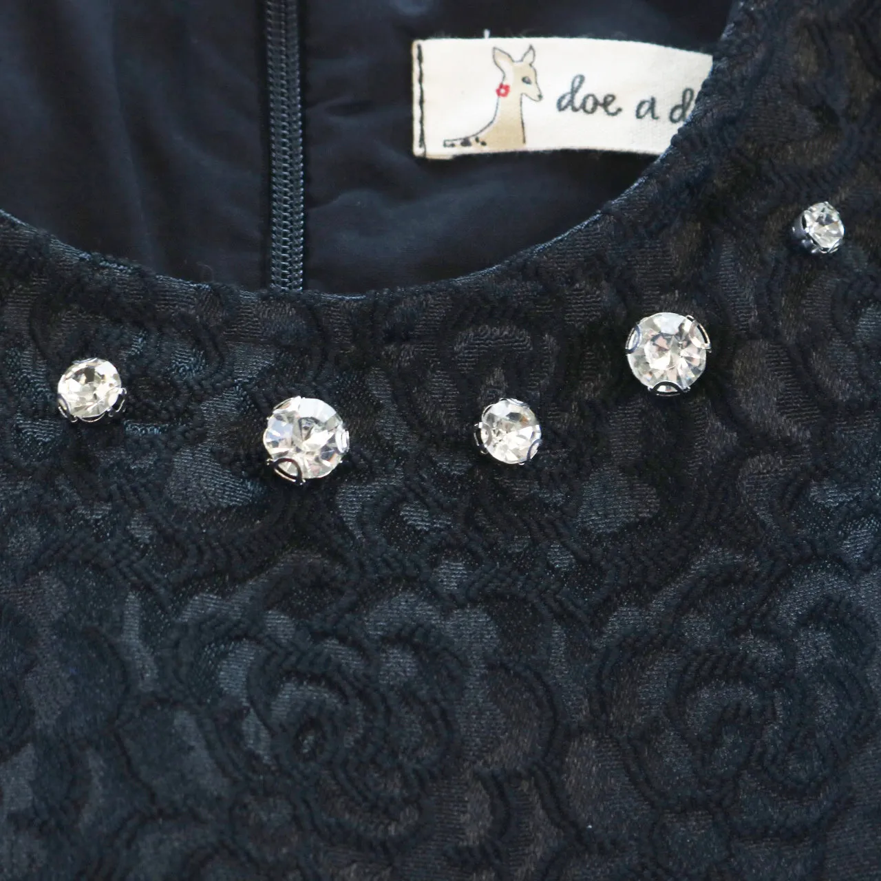 Jewel Floral Dress - Black