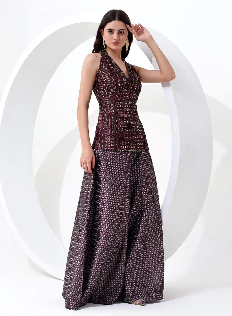 Maroon Color Ladies Suit with Dupatta.