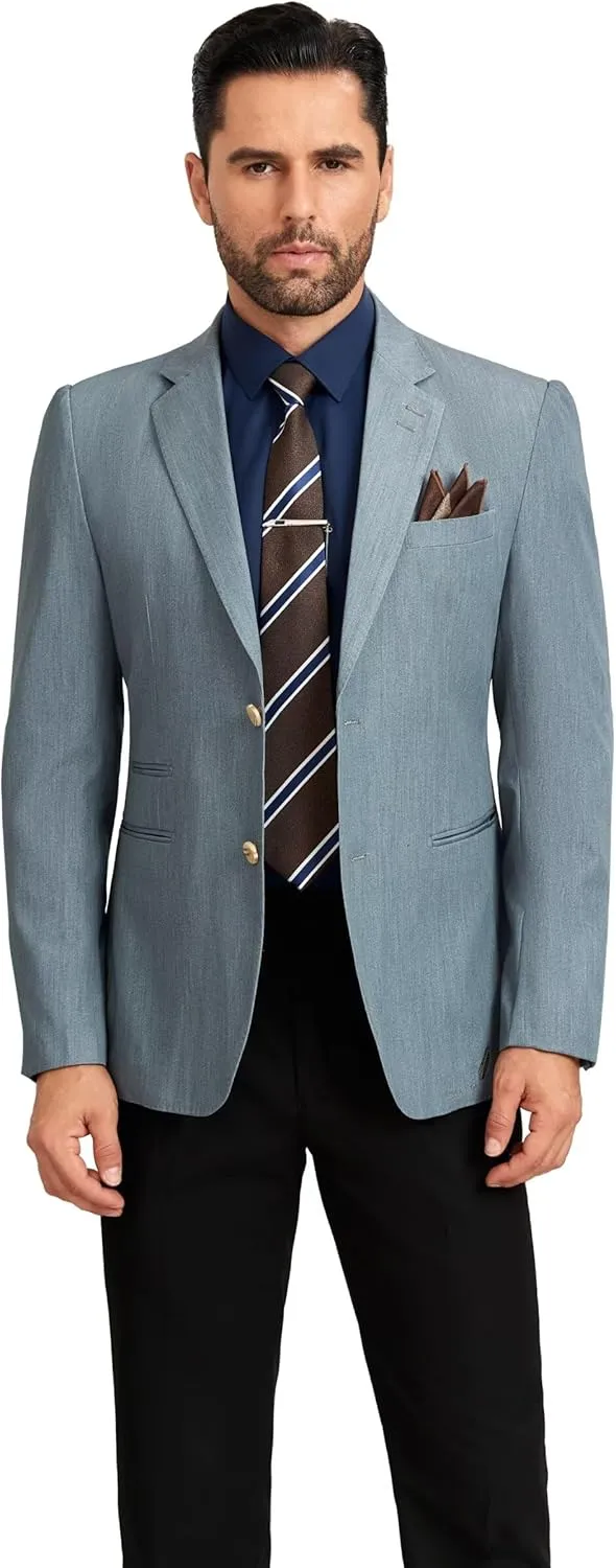 Mens Blazer Sports Coat Slim Fit 2 Button Business Suit Jackets Casual Lightweight Suit Blazer for Men Wedding Daily Party