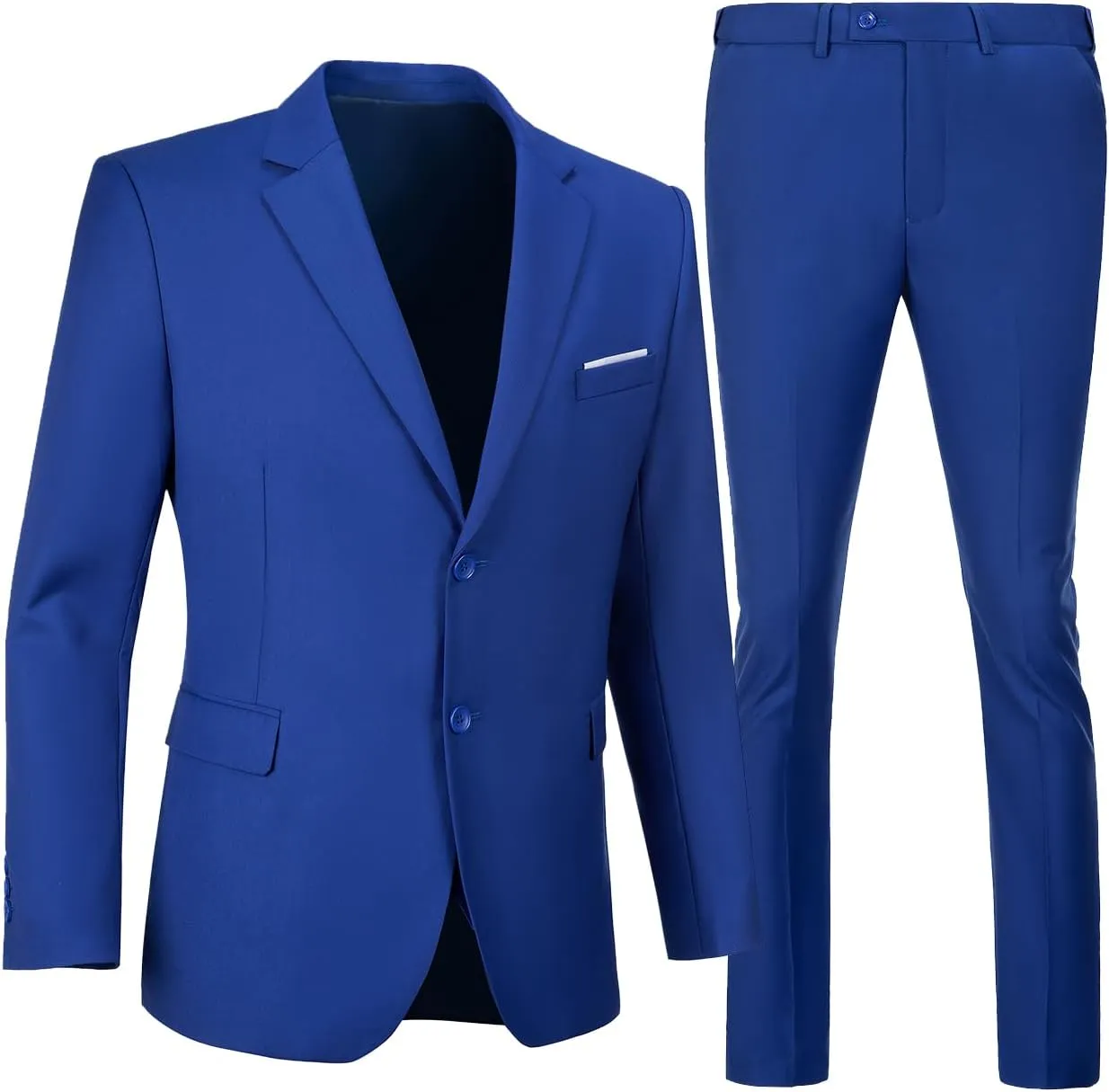 Mens Suit 2 Pieces Suits for Men Slim Fit Blazer Wedding Prom Tuxedo Suit Jacket Pants Set