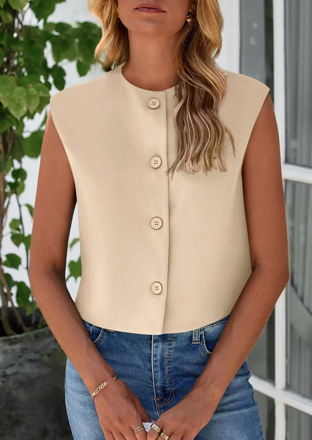 PRETTYGARDEN Women's Summer Suit Vest 2025 Dressy Casual Crop Tops Business Work Office Clothes Trendy Blazer Waistcoat