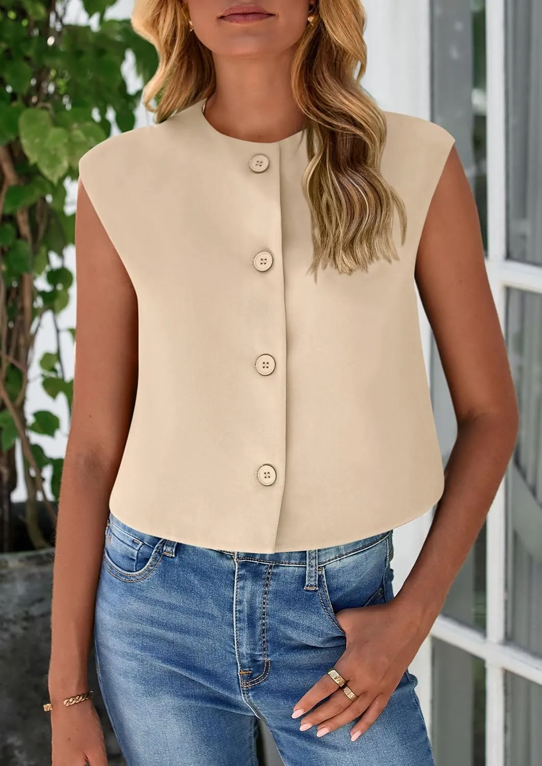 PRETTYGARDEN Women's Summer Suit Vest 2025 Dressy Casual Crop Tops Business Work Office Clothes Trendy Blazer Waistcoat