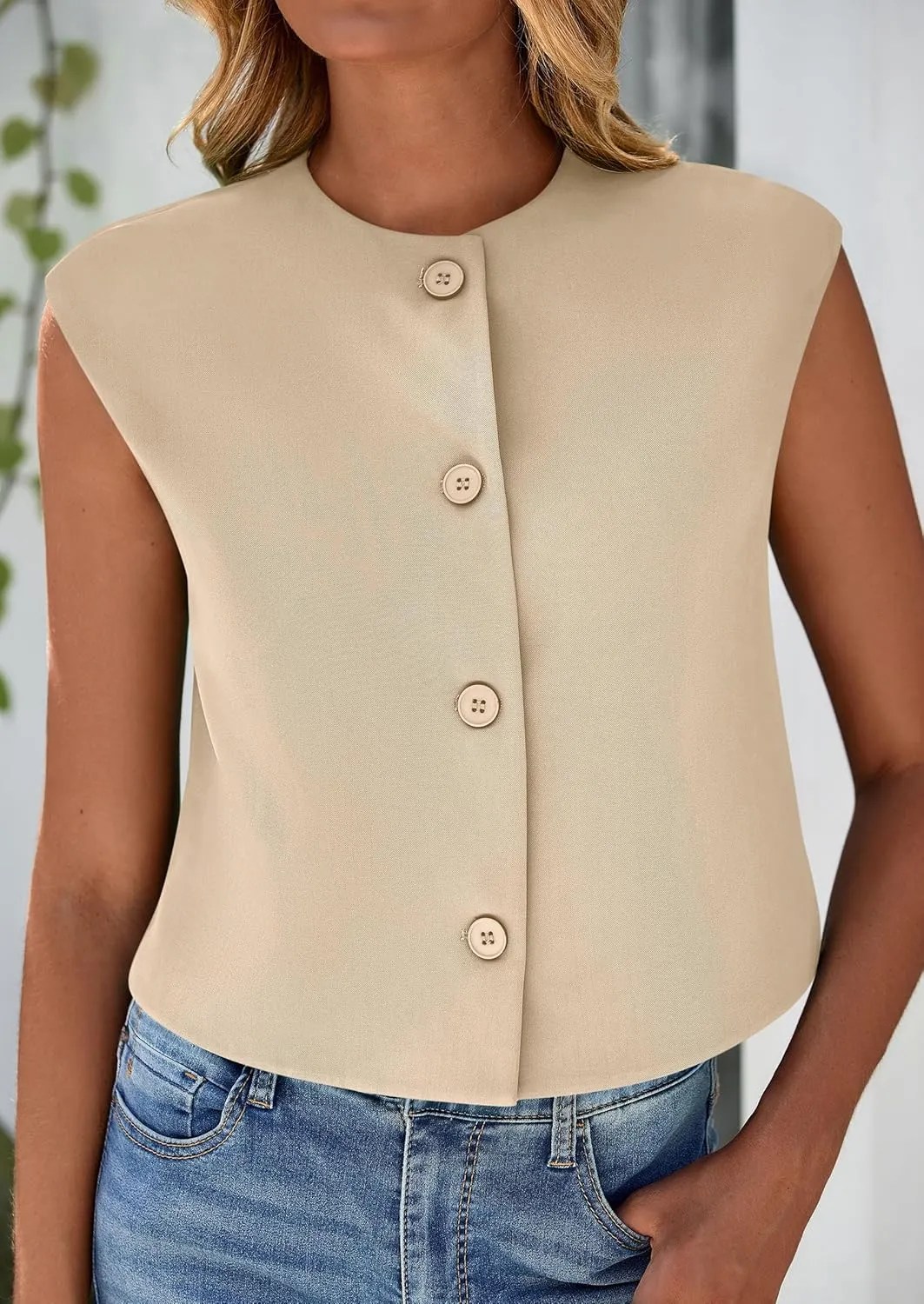 PRETTYGARDEN Women's Summer Suit Vest 2025 Dressy Casual Crop Tops Business Work Office Clothes Trendy Blazer Waistcoat