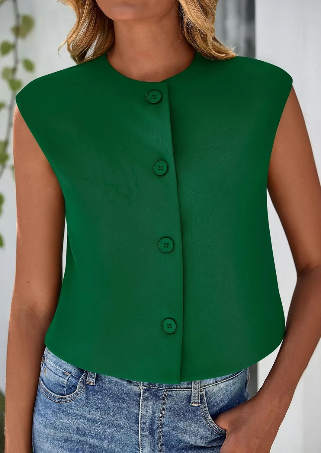 PRETTYGARDEN Women's Summer Suit Vest 2025 Dressy Casual Crop Tops Business Work Office Clothes Trendy Blazer Waistcoat