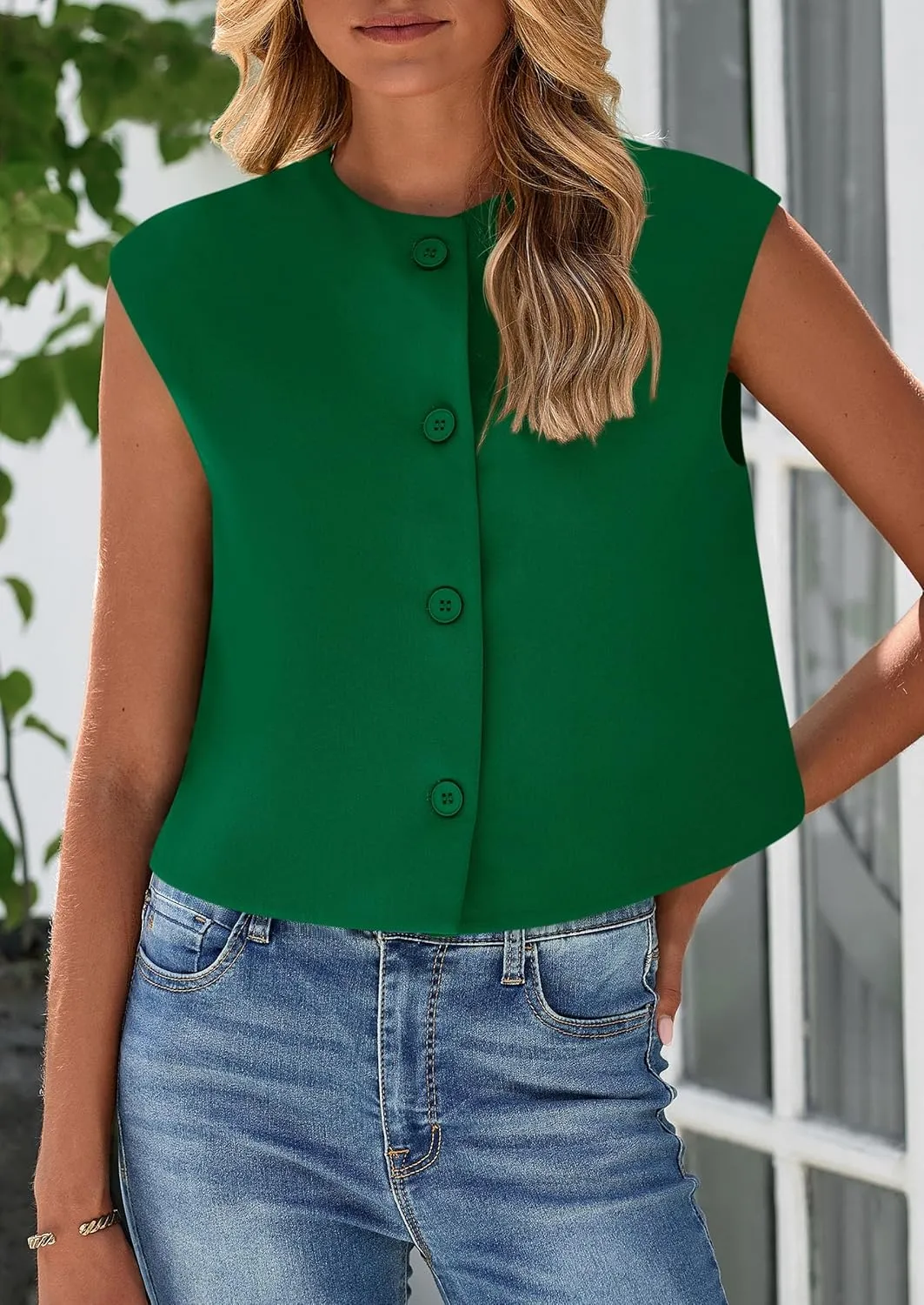 PRETTYGARDEN Women's Summer Suit Vest 2025 Dressy Casual Crop Tops Business Work Office Clothes Trendy Blazer Waistcoat