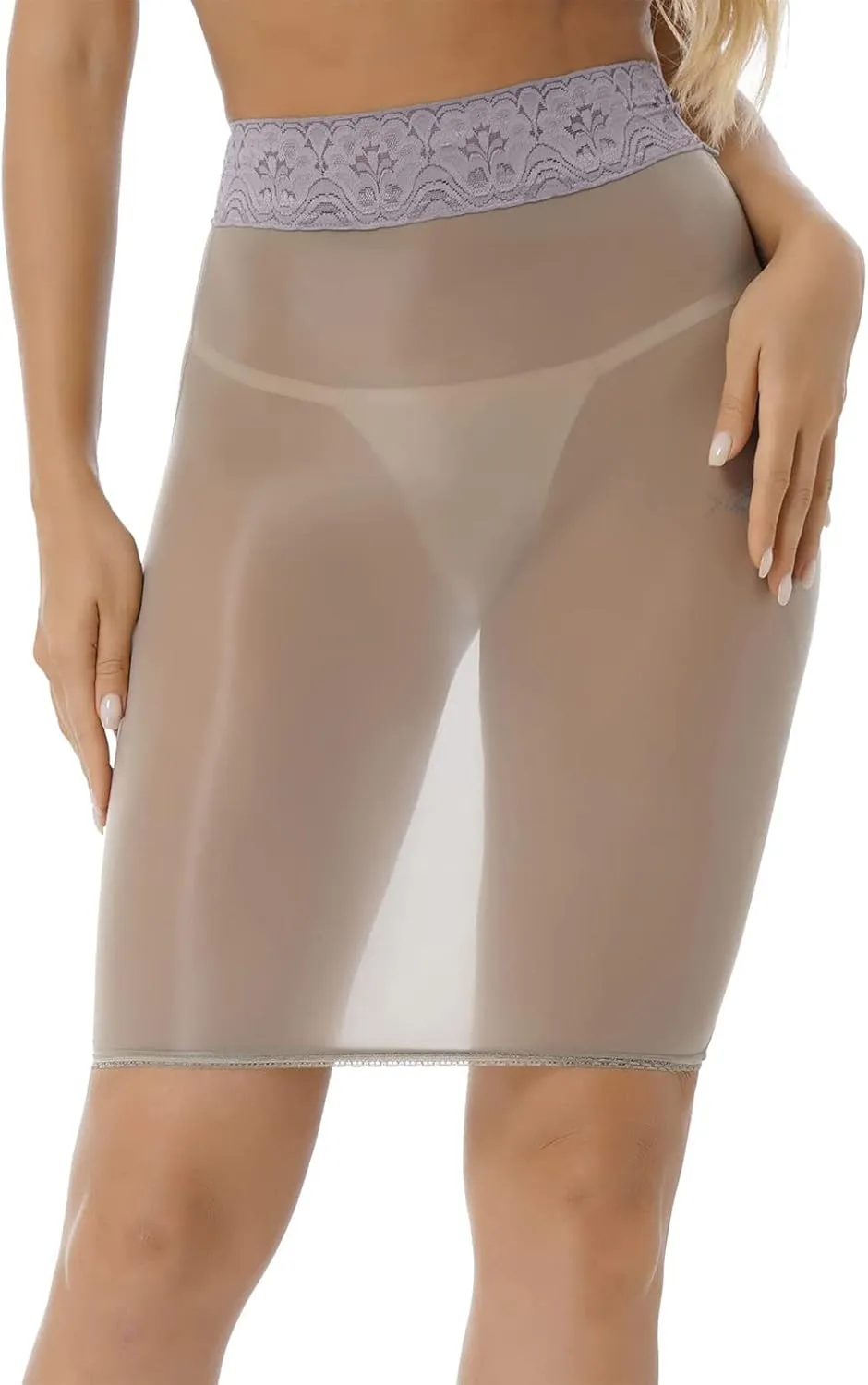 Women's High Waist Micro Mini Skirt See Through Lace Tight Pencil Skirt Night Clubwear