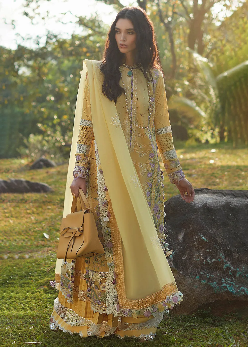 Yellow Lawn Suit - Elan - Luxury Lawn '23 - IRA-EL23-01B
