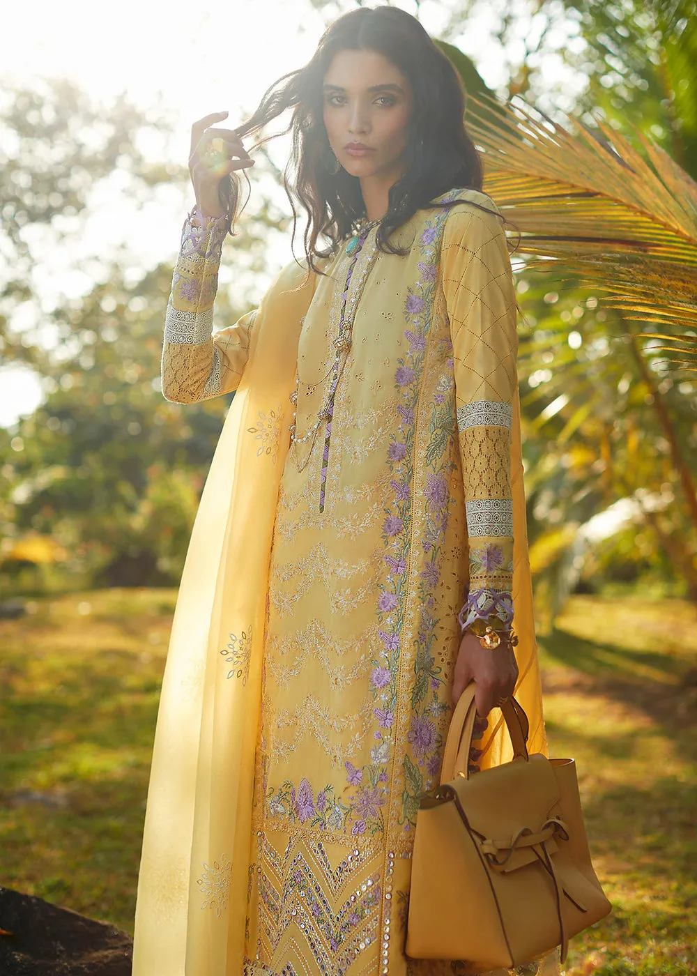 Yellow Lawn Suit - Elan - Luxury Lawn '23 - IRA-EL23-01B