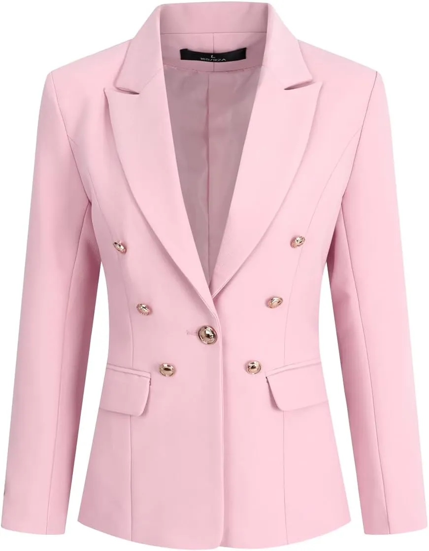 YUNCLOS Women's 2 Pieces Vintage Office Lady Suit Set 1 Button Blazer and Suit Pants